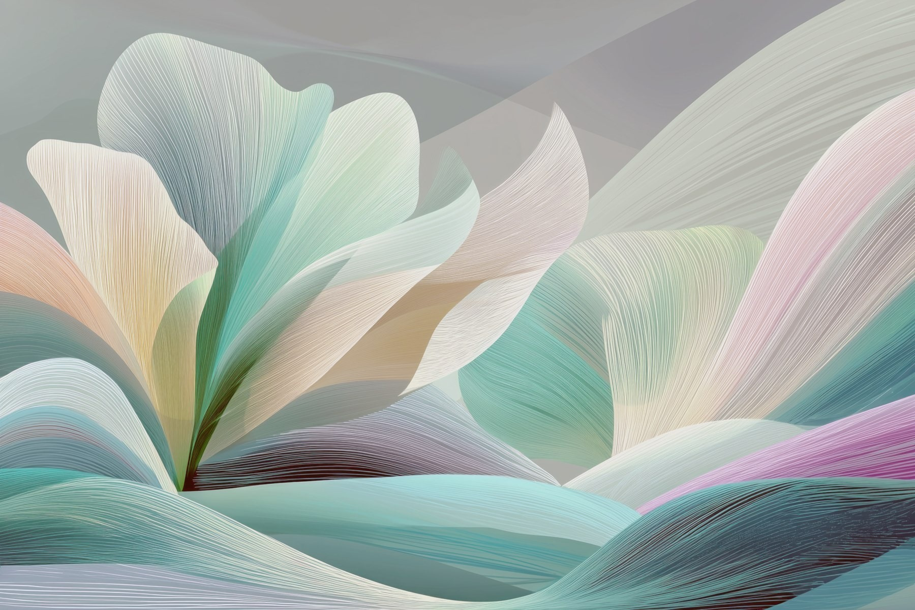 Soft hues of flowing elegance Soft hues of flowing elegance