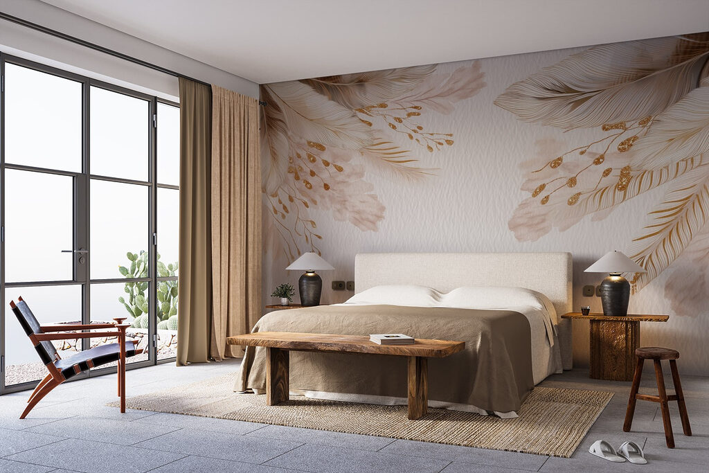 Delicate feathers on soft background Delicate feathers on soft background