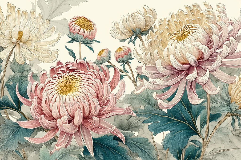 Flores elegantes em tons pastel suaves Flores elegantes em tons pastel suaves