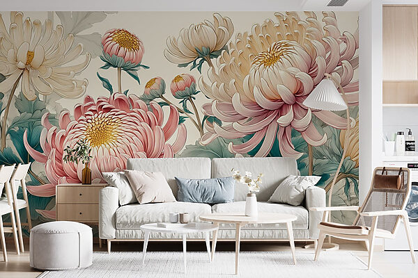 Flores elegantes em tons pastel suaves Flores elegantes em tons pastel suaves