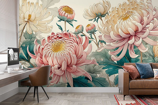 Flores elegantes em tons pastel suaves Flores elegantes em tons pastel suaves