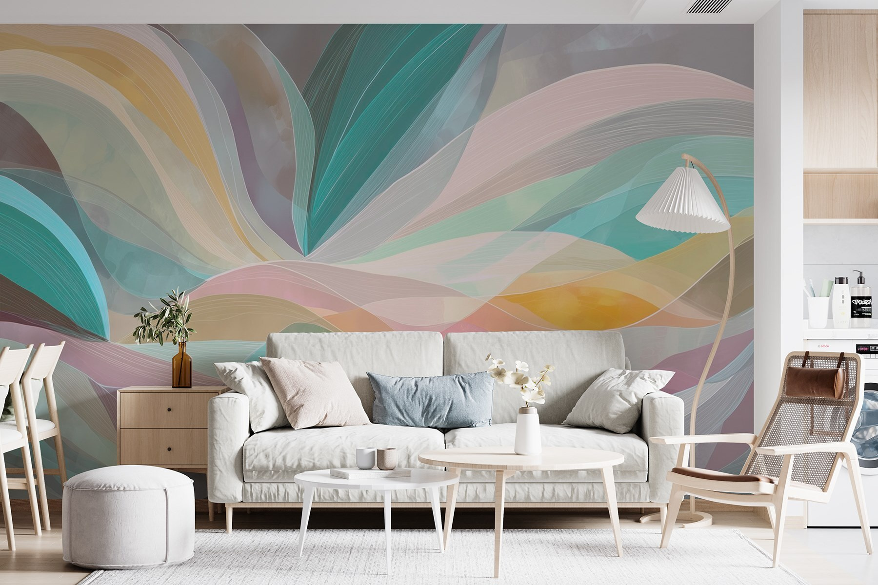 Colorful swirly lines