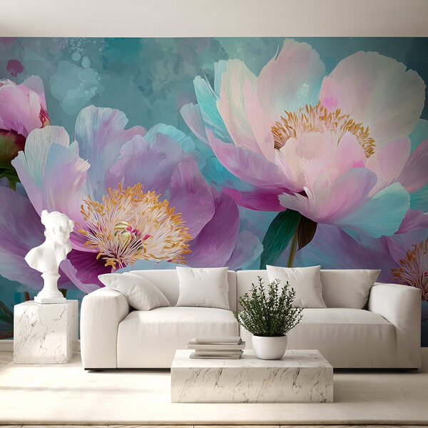 Flores delicadas em tons pastel suaves Flores delicadas em tons pastel suaves