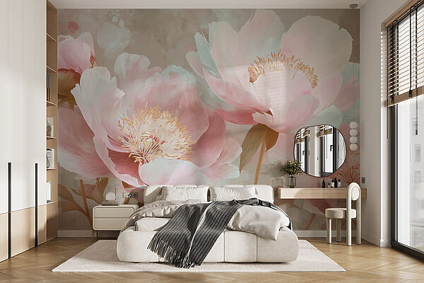 Flores delicadas em tons pastel suaves Flores delicadas em tons pastel suaves