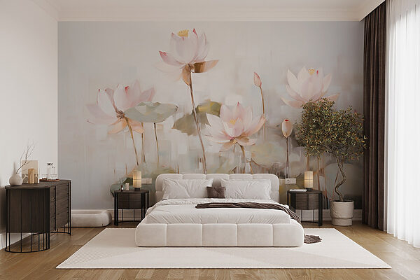 Pintura de flores e folhas Pintura de flores e folhas