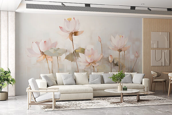 Pintura de flores e folhas Pintura de flores e folhas