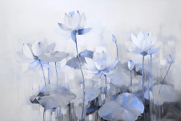 Pintura de flores e folhas Pintura de flores e folhas