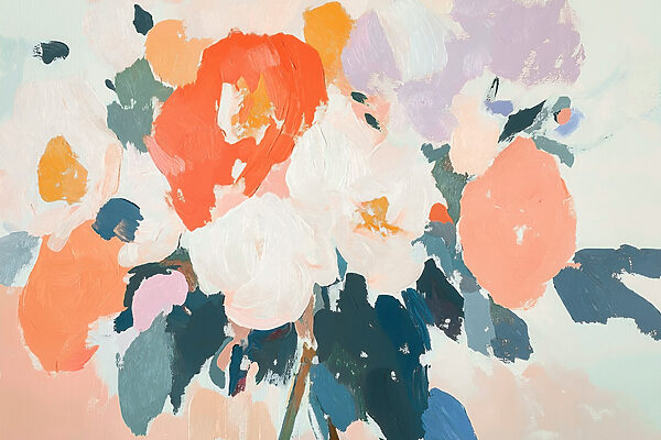 Pintura de flores com cores diferentes Pintura de flores com cores diferentes