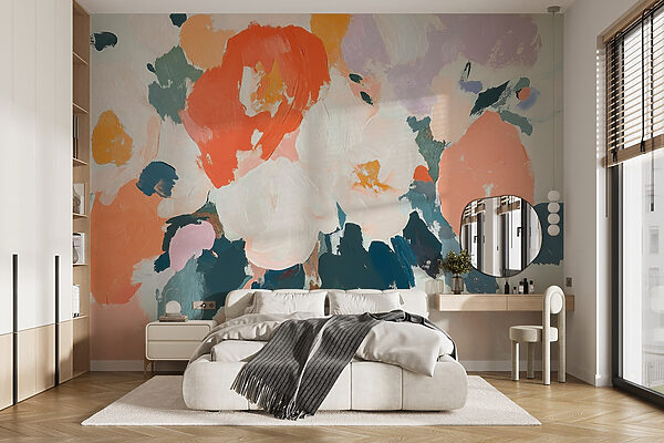 Pintura de flores com cores diferentes Pintura de flores com cores diferentes