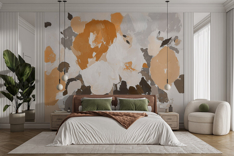 Pintura de flores com cores diferentes