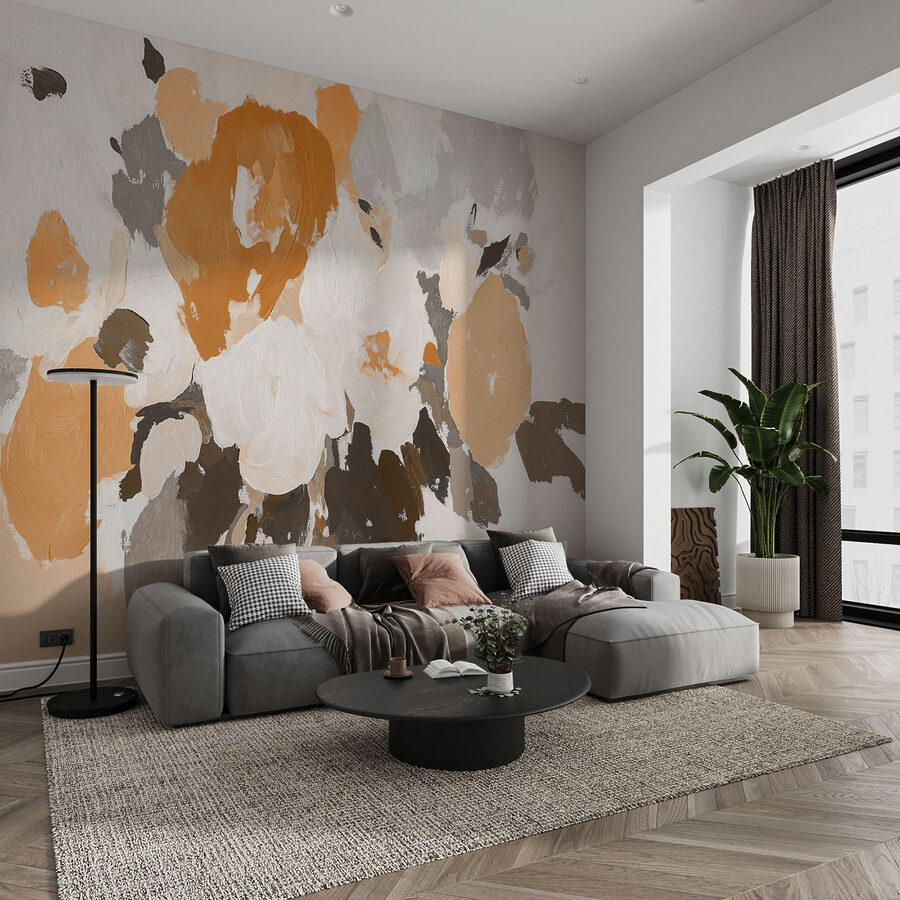 Pintura de flores com cores diferentes