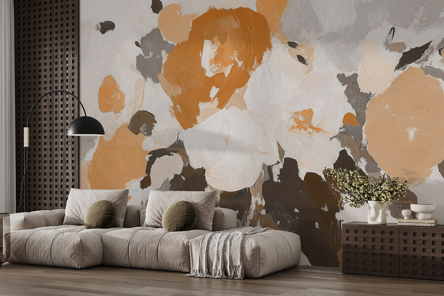 Pintura de flores com cores diferentes