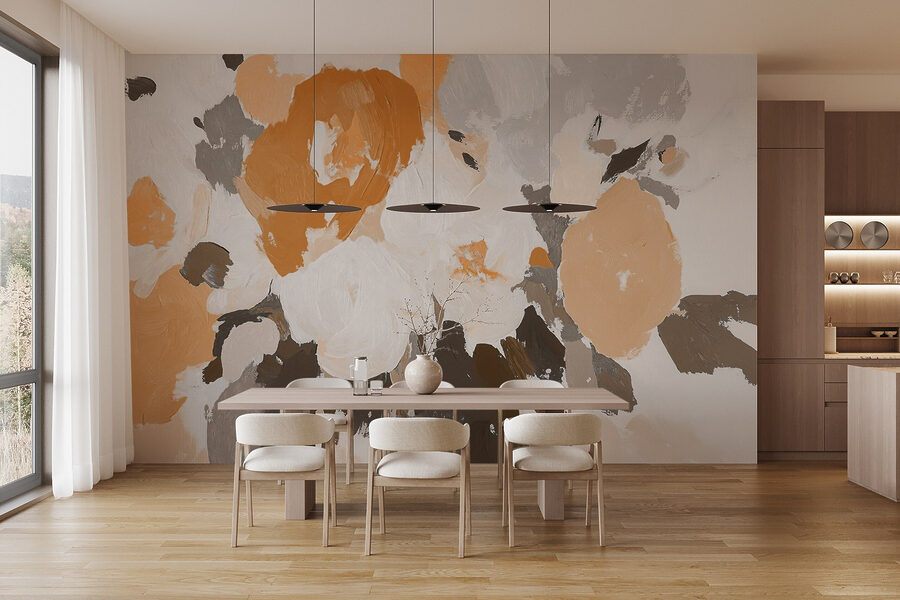 Pintura de flores com cores diferentes