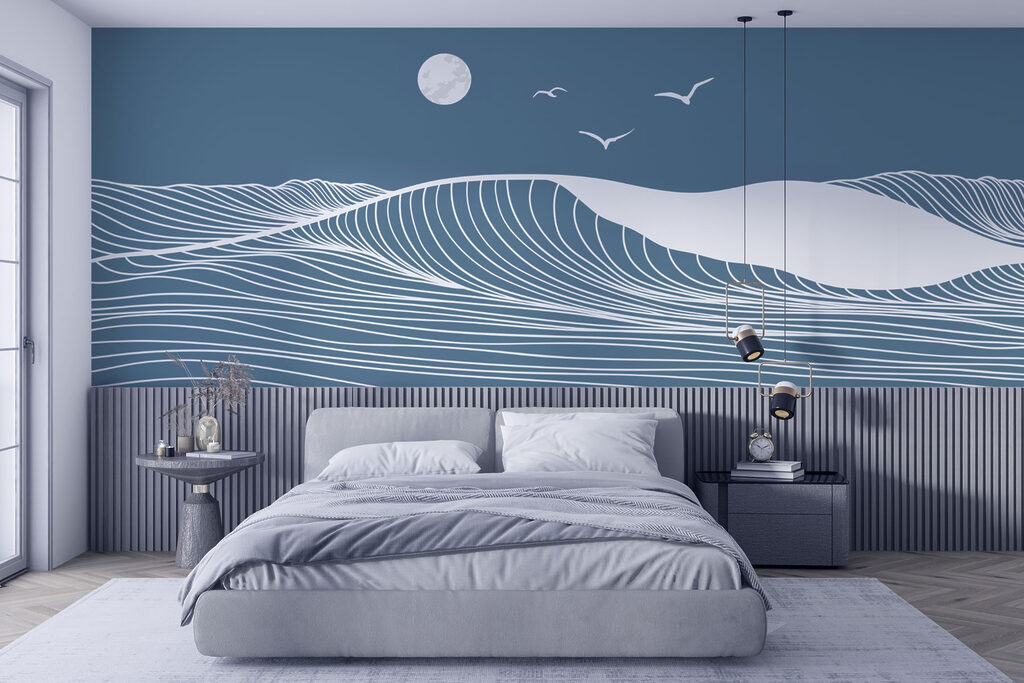 Waves and birds in the sky Waves and birds in the sky