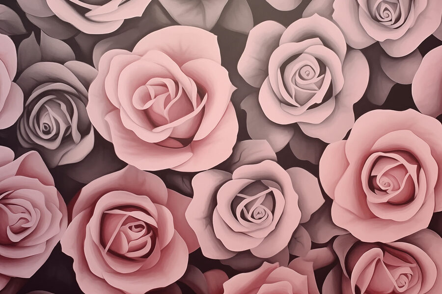 Papel de parede Grupo de rosas cor-de-rosa - Image 4