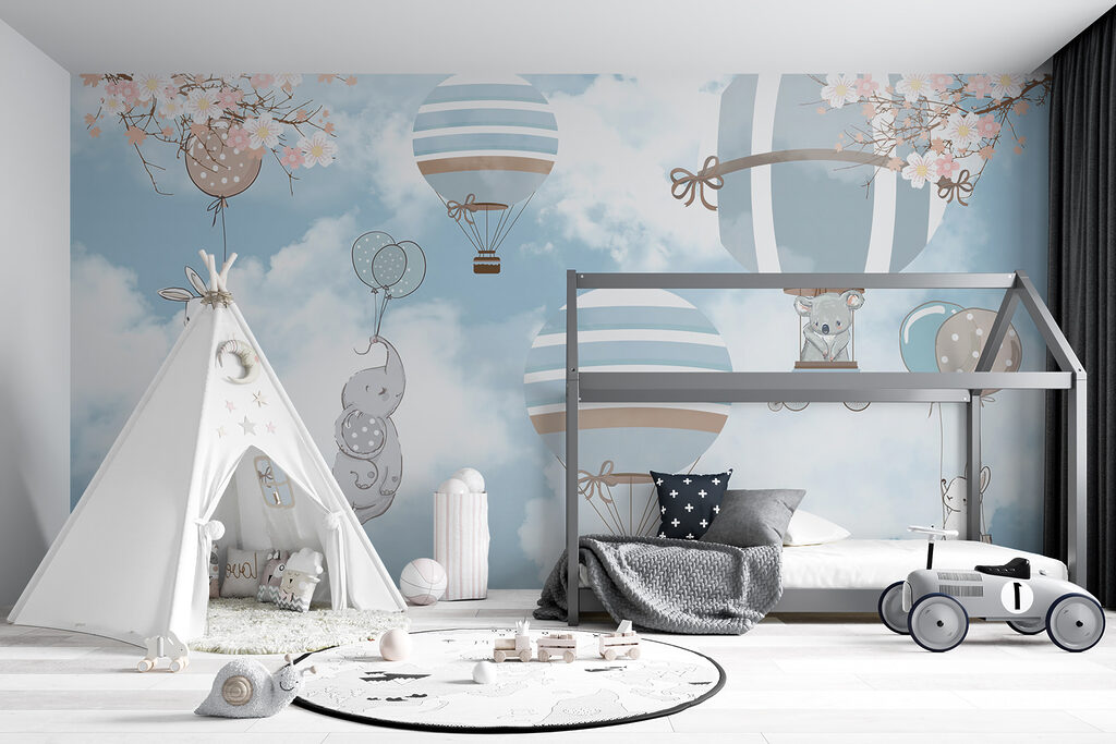 Group of elephants in the sky Group of elephants in the sky