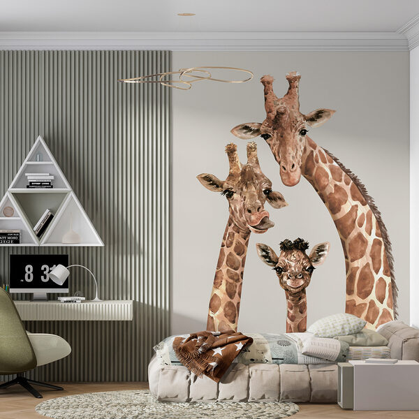 Um grupo de girafas com as cabeças juntas Um grupo de girafas com as cabeças juntas