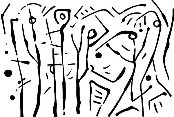 Desenho a preto e branco de um grupo de pessoas t00016p 600x404 - Desenho a preto e branco de um grupo de pessoas - tegory