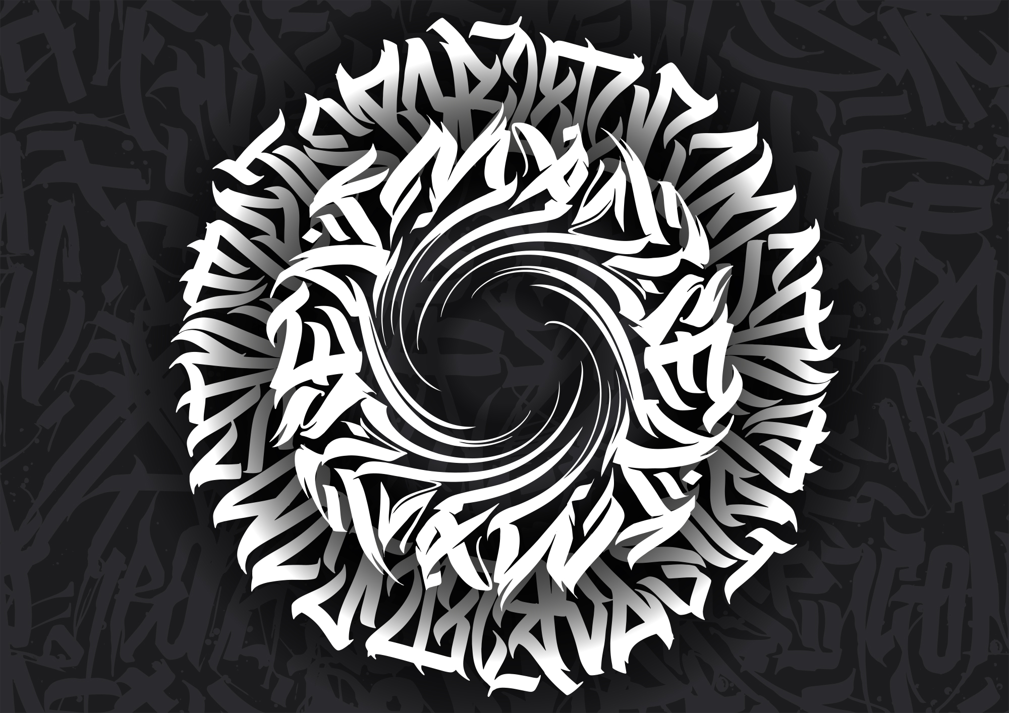 Padrão circular com letras t00013p - Padrão circular com letras - tegory