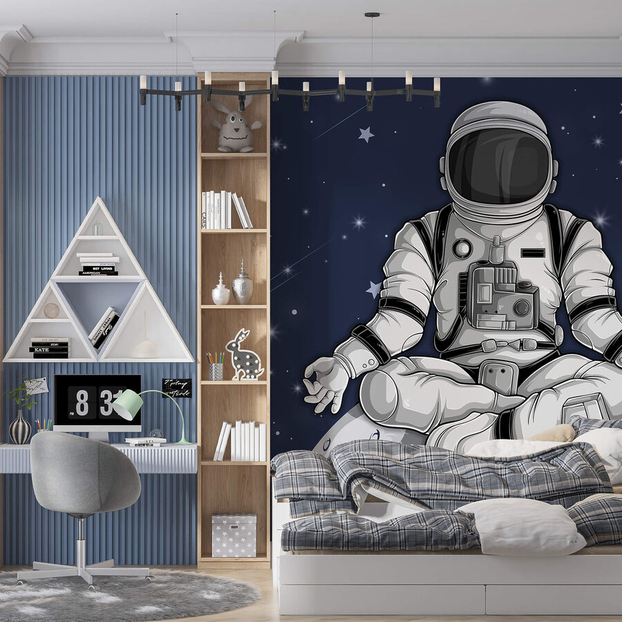 Papel de parede Um astronauta sentado na lua - Image 2