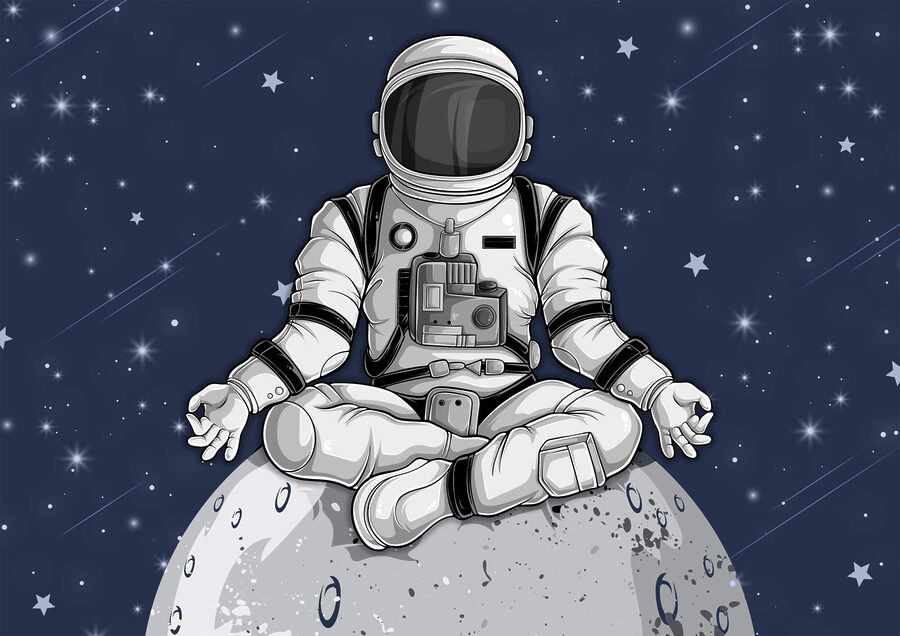 Papel de parede Um astronauta sentado na lua - Image 3