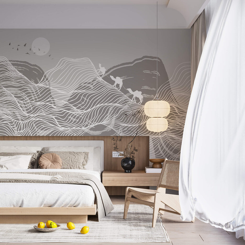 Linhas brancas sobre um fundo cinzento