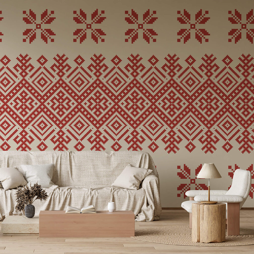 Padrão vermelho e branco Padrão vermelho e branco