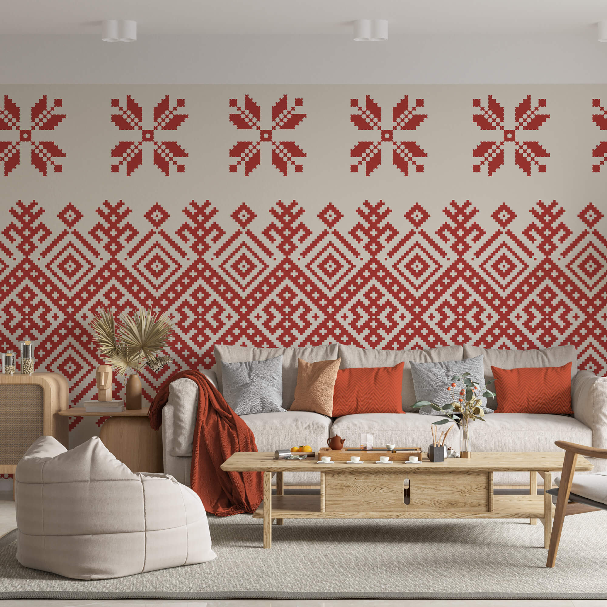 Padrão vermelho e branco Padrão vermelho e branco