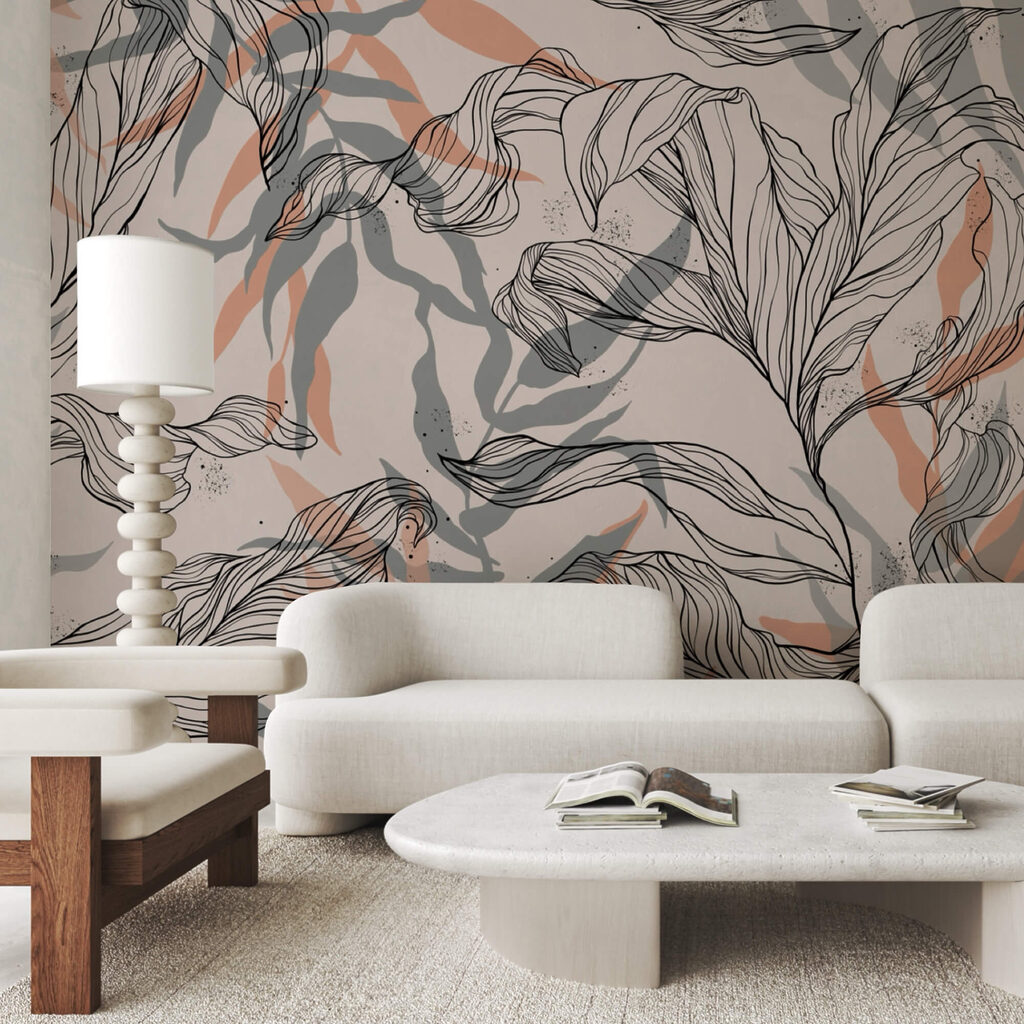 Padrão de folhas e ramos