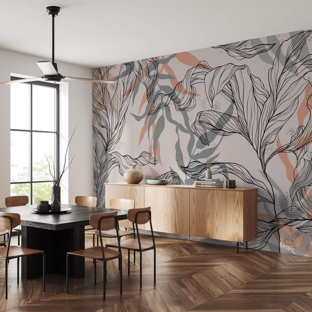 Padrão de folhas e ramos