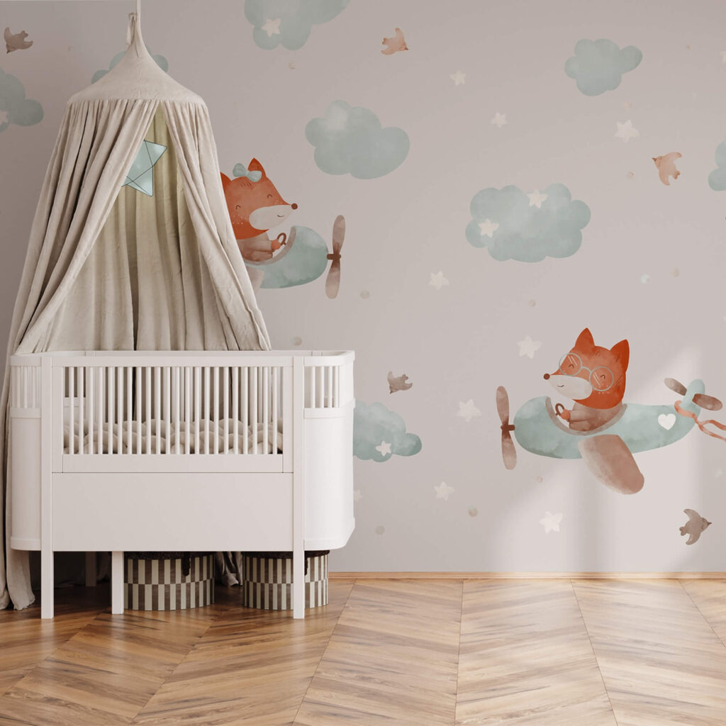 Padrão de raposas a voar em aviões