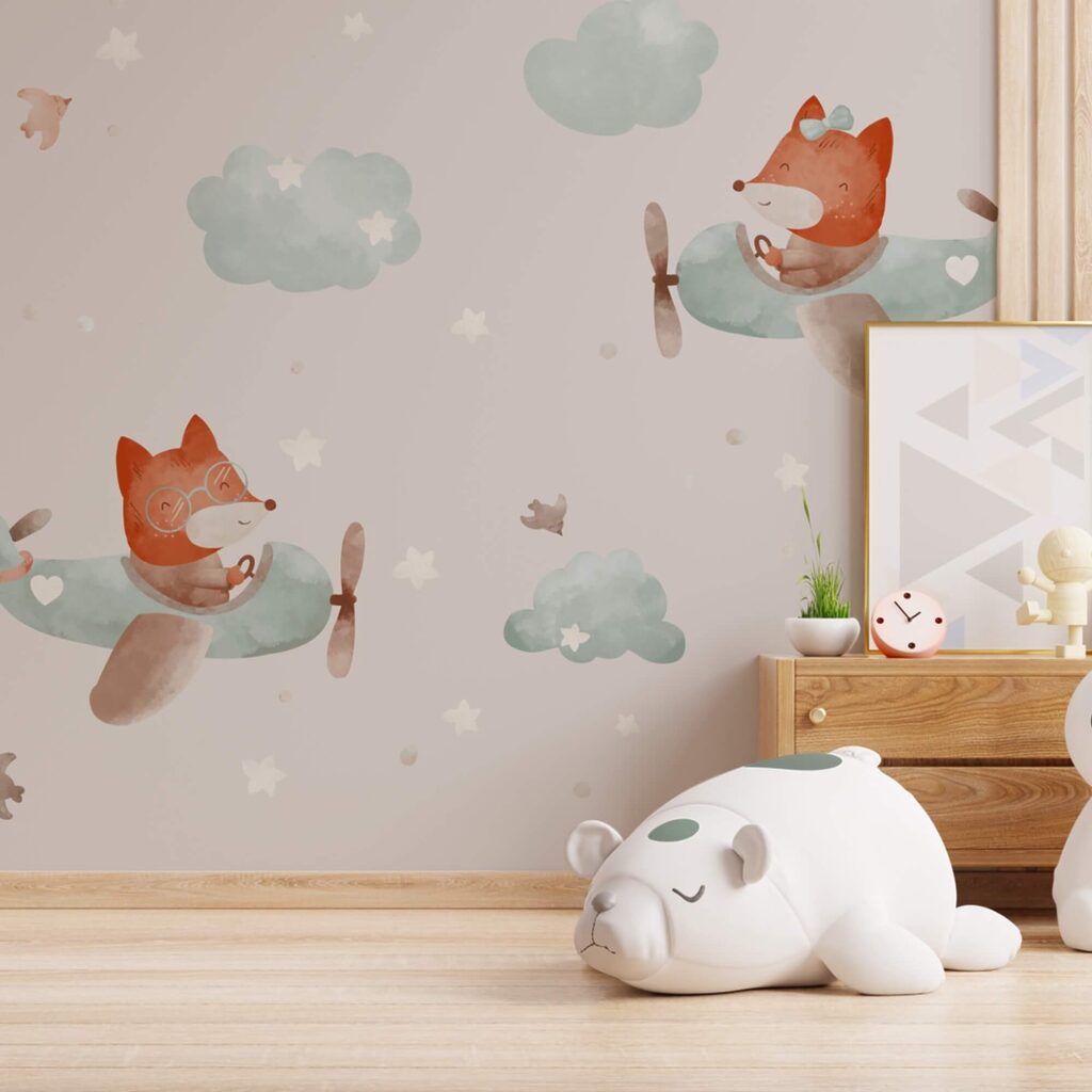 Padrão de raposas a voar em aviões