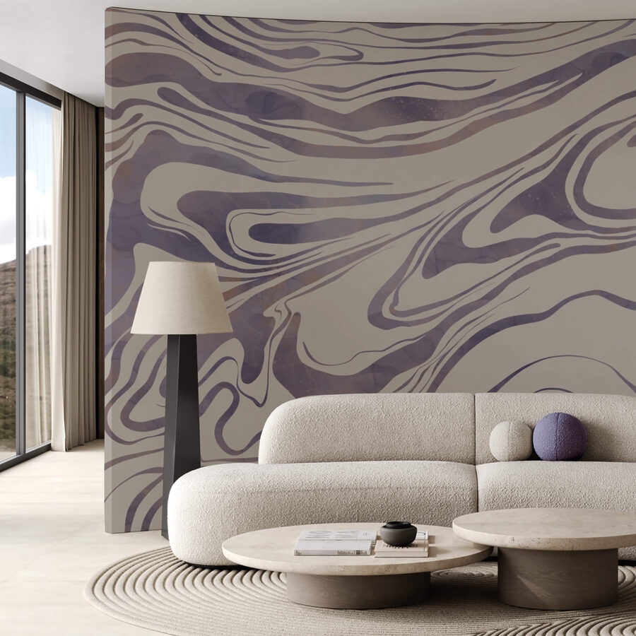 Ondas abstractas sobre um fundo suave