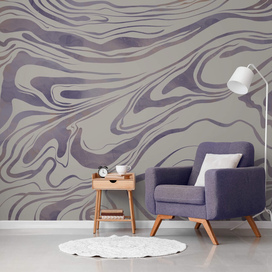 Ondas abstractas sobre um fundo suave