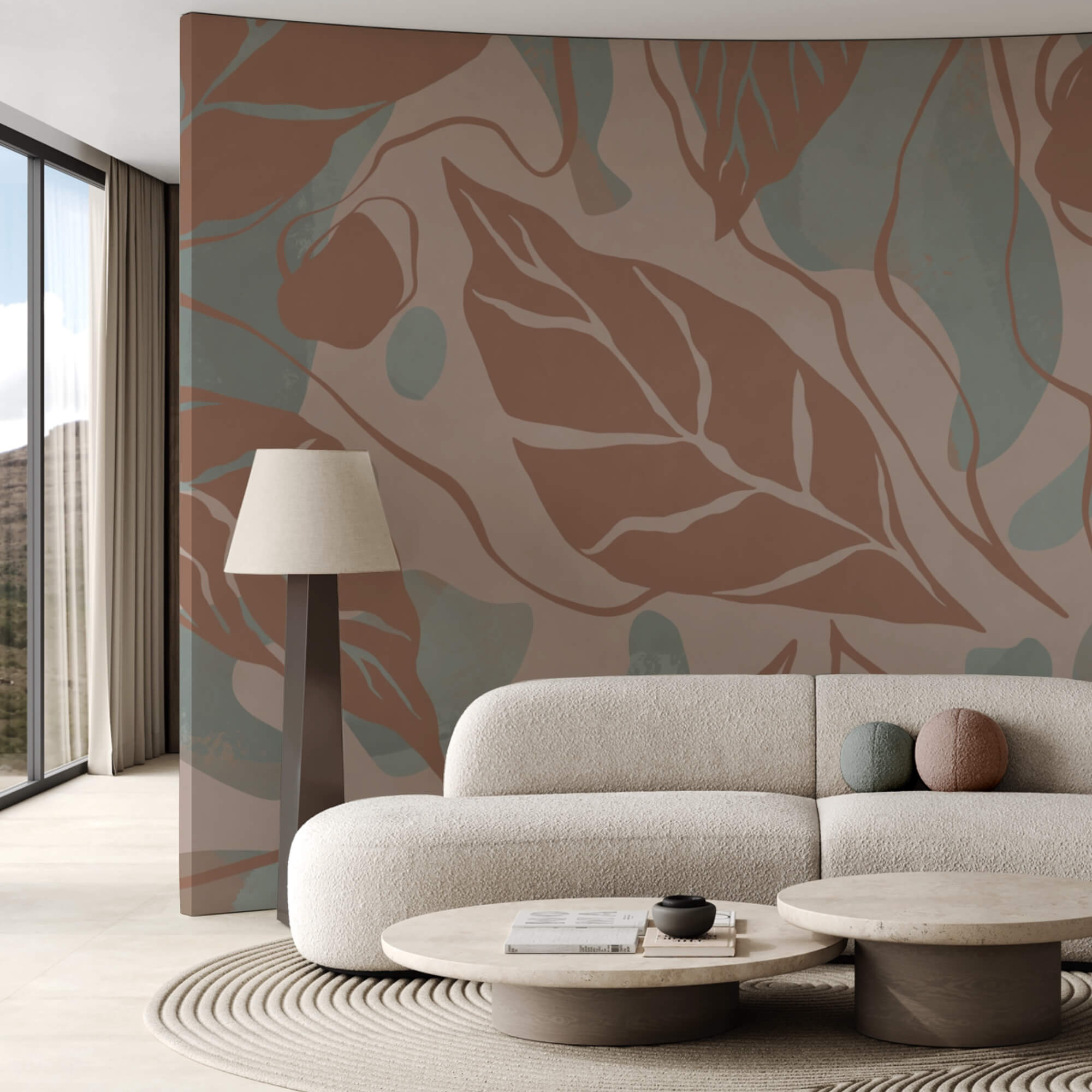 Padrão de folhas e bolhas