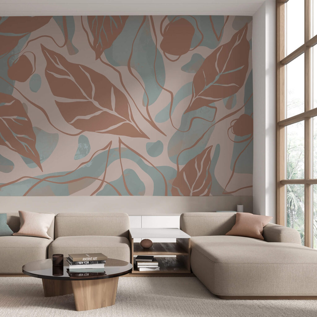 Padrão de folhas e bolhas