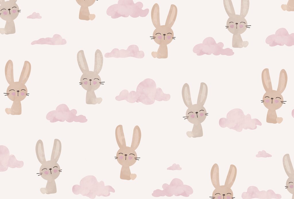 Padrão de coelhos e nuvens Padrão de coelhos e nuvens