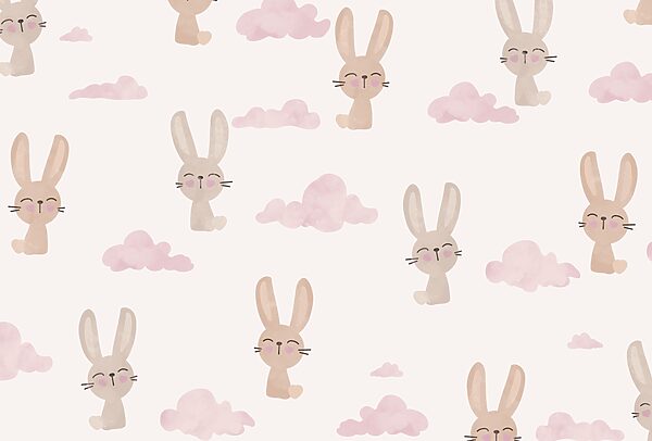 Padrão de coelhos e nuvens Padrão de coelhos e nuvens