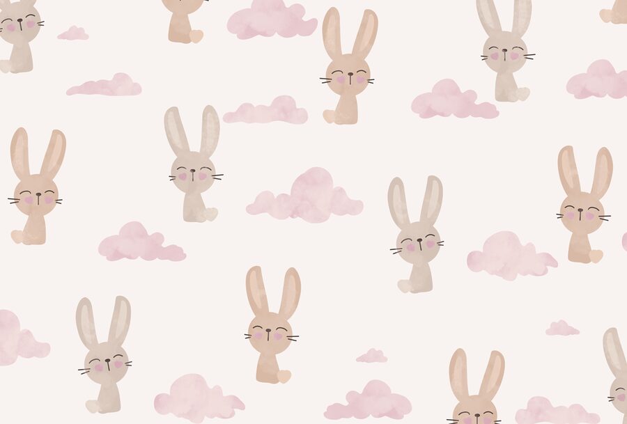 Padrão de coelhos e nuvens