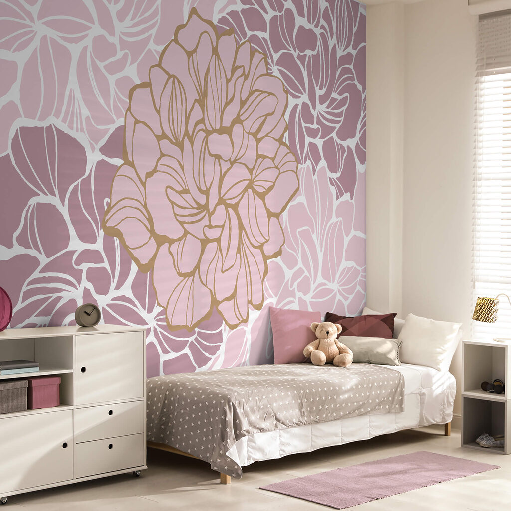 Flor rosa e branca Flor rosa e branca