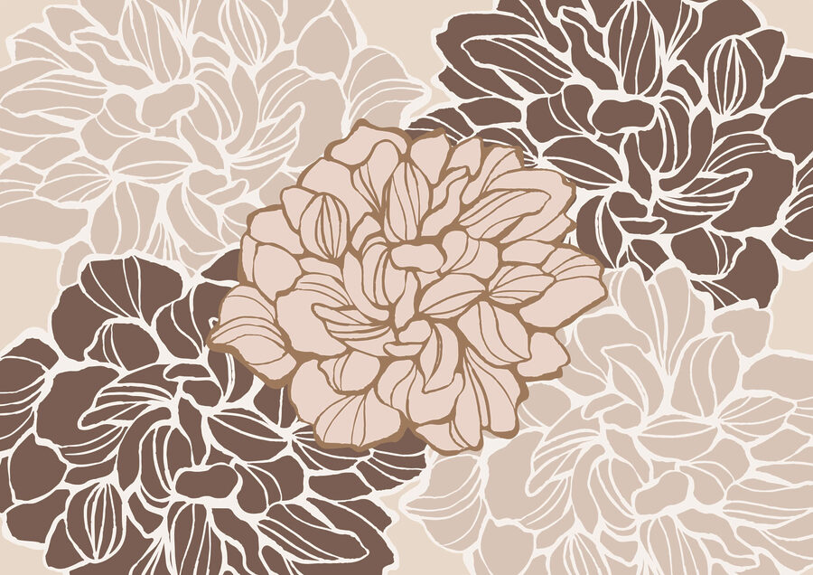 Flor com muitas folhas