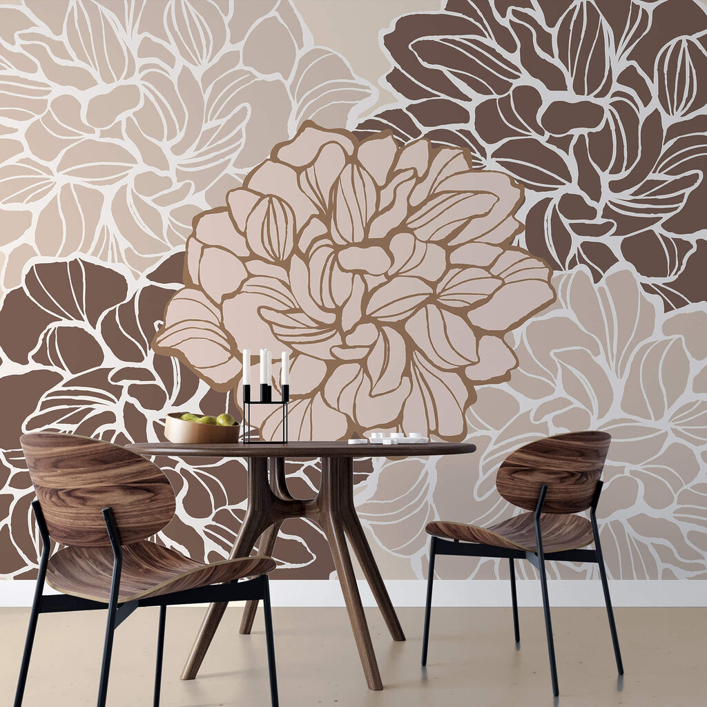 Flor com muitas folhas