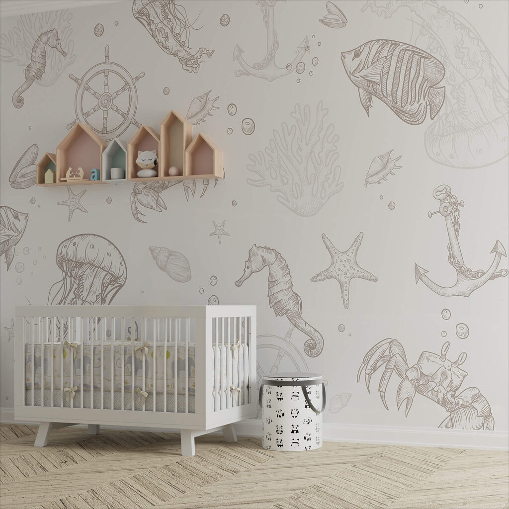 Padrão de criaturas marinhas