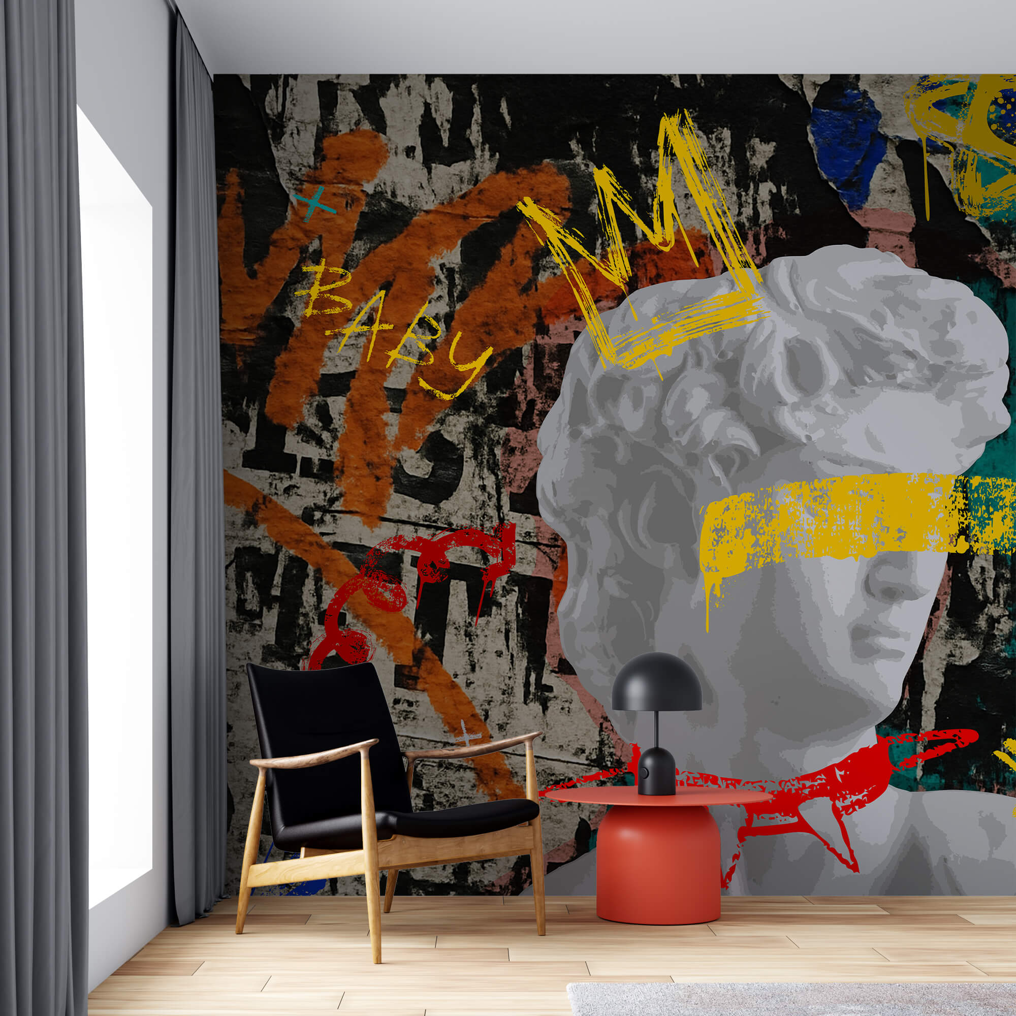 Estátua com uma coroa