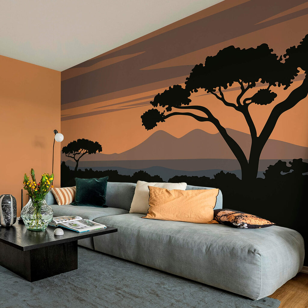 Árvore com montanhas ao fundo