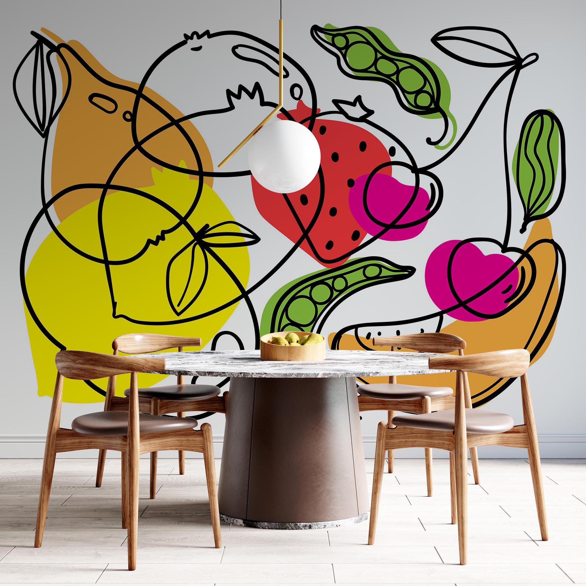 Desenho de diferentes frutas e legumes Desenho de diferentes frutas e legumes