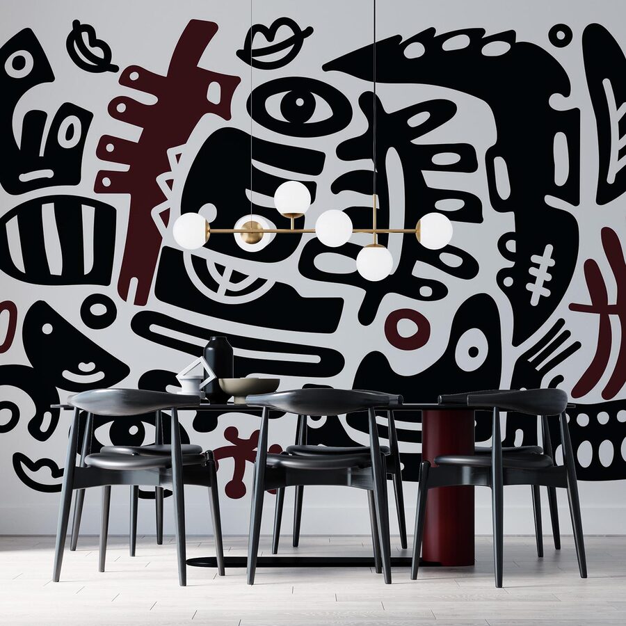 Papel de parede Arte a preto e branco