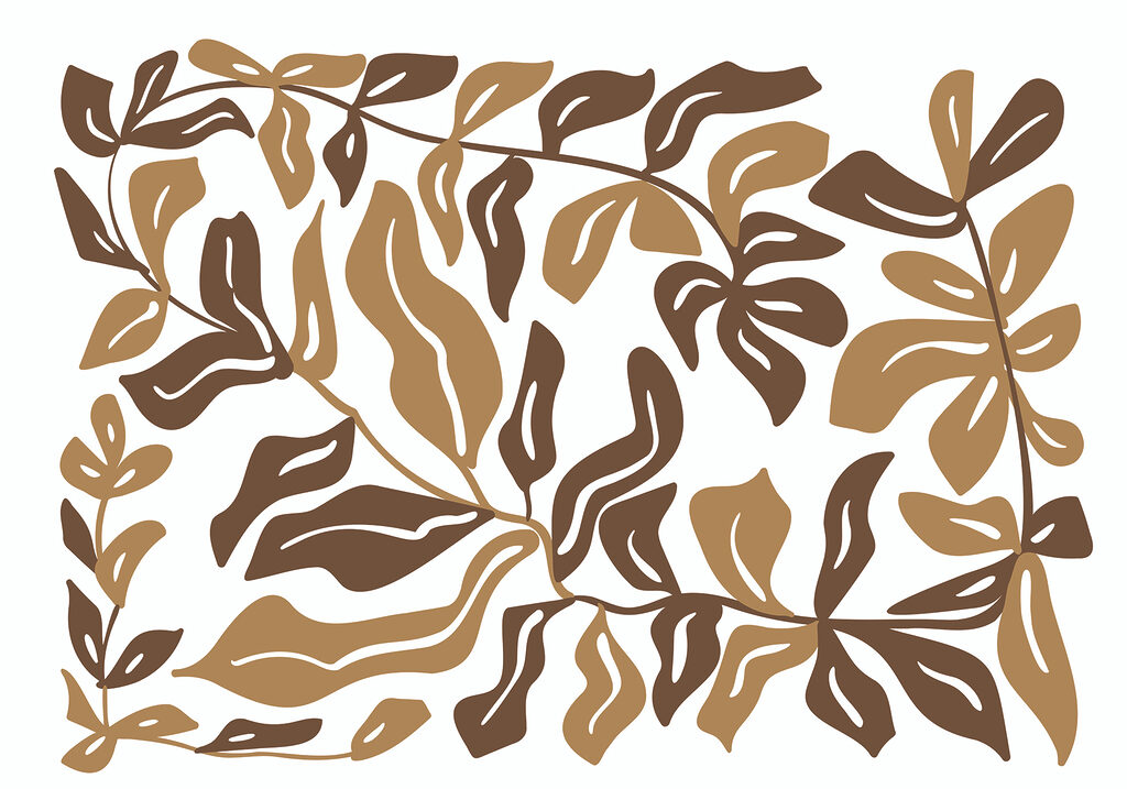 Folhas castanhas e bronzeadas Folhas castanhas e bronzeadas