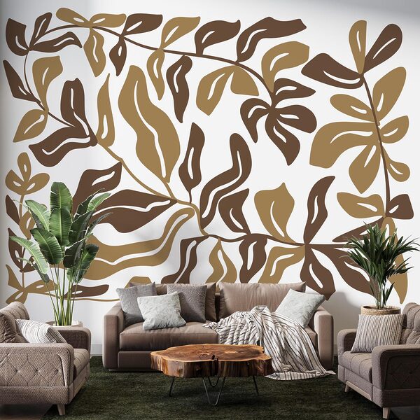 Folhas castanhas e bronzeadas Folhas castanhas e bronzeadas