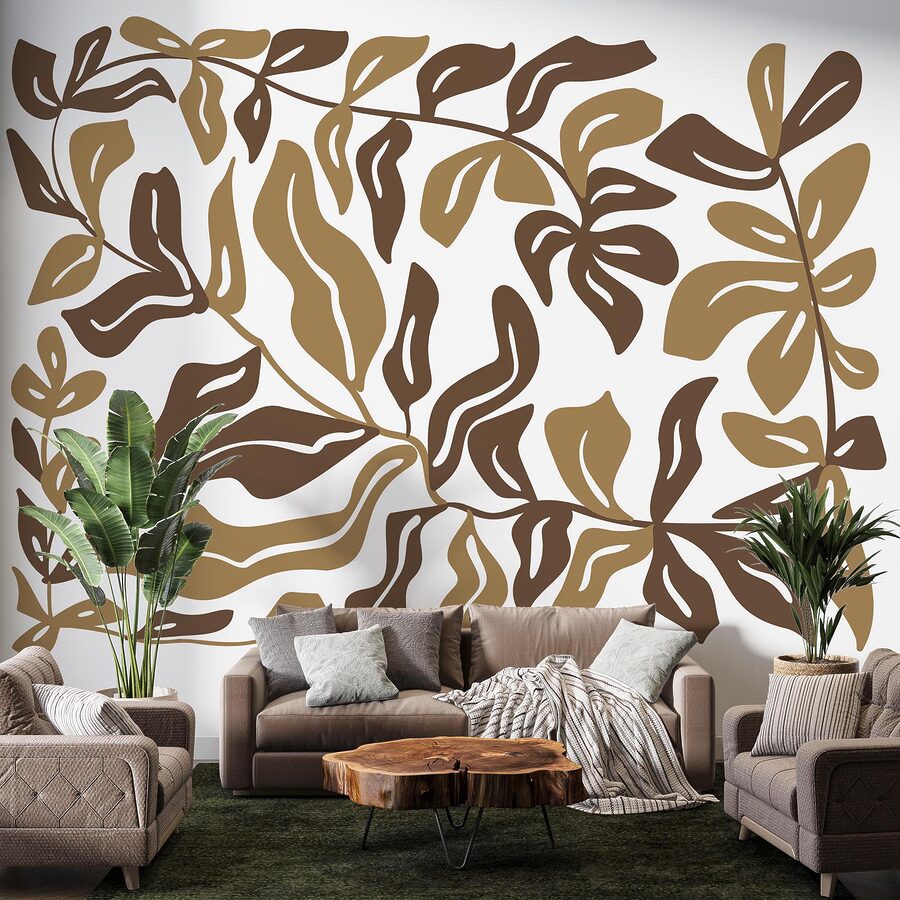 Folhas castanhas e bronzeadas Folhas castanhas e bronzeadas